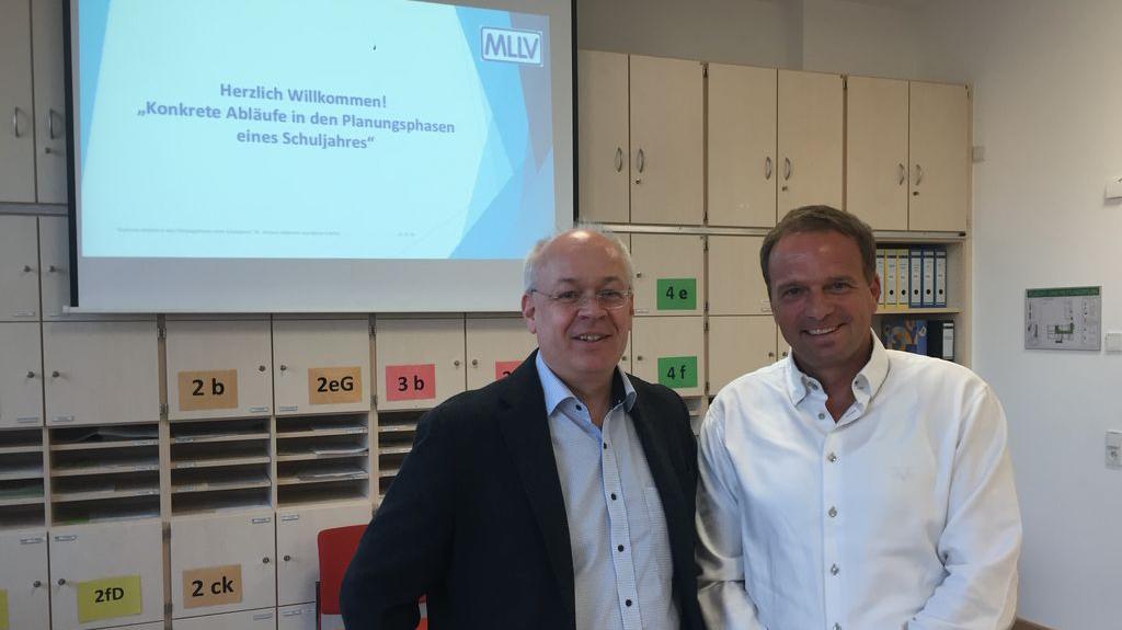 Rektoren und gleichzeitig Mentoren der Initiative „Herausforderung Schulleitung“ Dr. Michael Hoderlein-Rein und Martin Schmid. Rektoren und gleichzeitig Mentoren der Initiative „Herausforderung Schulleitung“ Dr. Michael Hoderlein-Rein und Martin Schmid.
